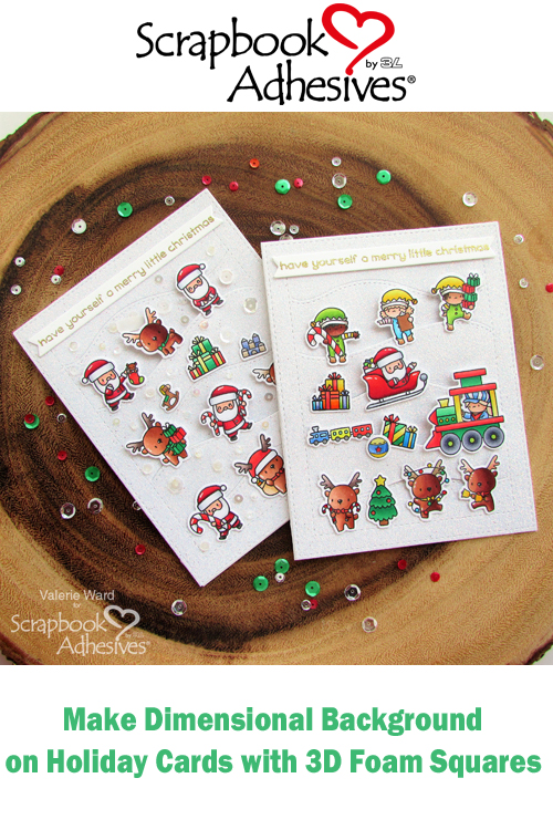 Pinterest Dimensional Hillside Christmas Cards by Valerie Ward for Scrapbook Adhesives by 3L