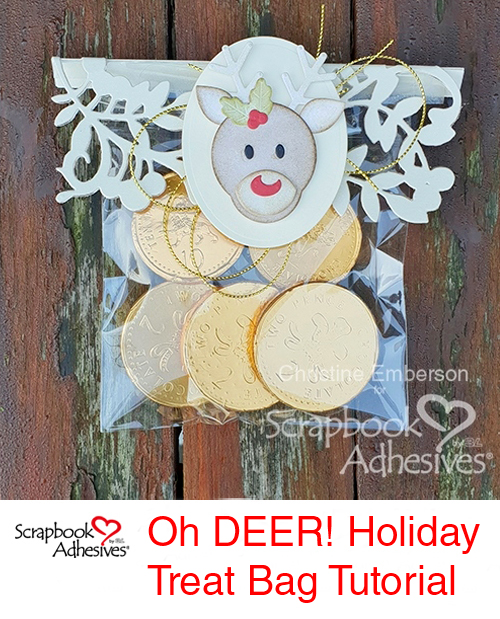 Holiday Treat Bag Tutorial by Christine Emberson for Scrapbook Adhesives by 3L Pinterest