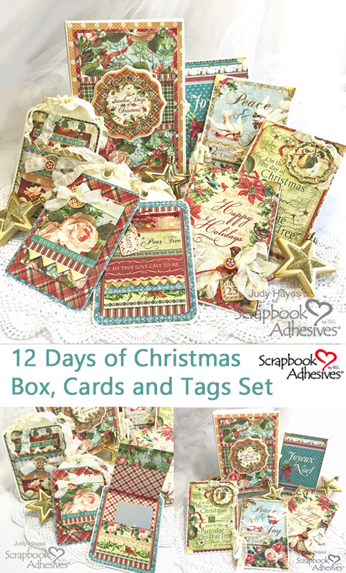 12 Days of Christmas Box, Cards and Tags by Judy Hayes for Scrapbook Adhesives by 3L Christmas Inspiration Wk w Graphic 45 Pinterest