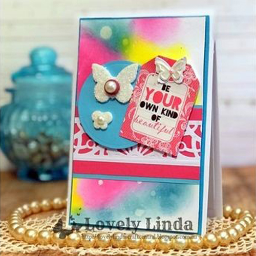 Your Own Kind of Beautiful Card in the Making by Linda Lucas for Scrapbook Adhesives by 3L