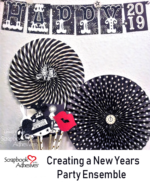 New Years Party Ensemble by Linsey Rickett for Scrapbook Adhesives by 3L Pinterest