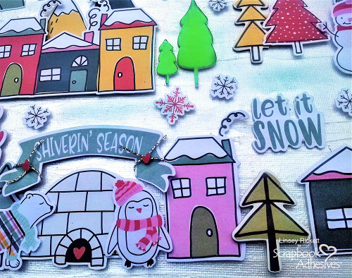 Foiled Trees in a Winter Wonderland by Linsey Rickett for Scrapbook Adhesives by 3L