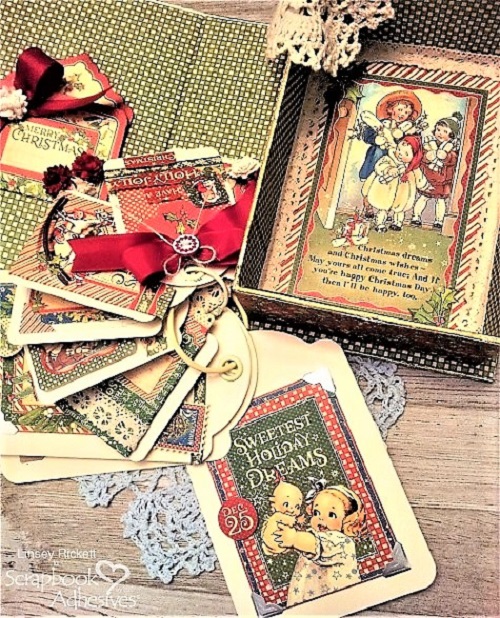 The Magic of Christmas Box and Tags by Linsey Rickett for Scrapbook Adhesives by 3L Christmas Inspiration Wk w Graphic 45