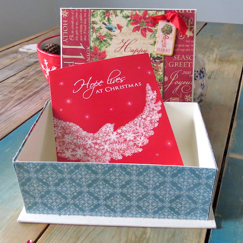 Handmade Holiday Card Box by Shannon Morgan for Scrapbook Adhesives by 3L Christmas Inspiration Week with Graphic 45