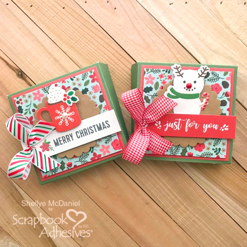Christmas Hinged Gift Box Tutorial by Shellye McDaniel for Scrapbook Adhesives by 3L