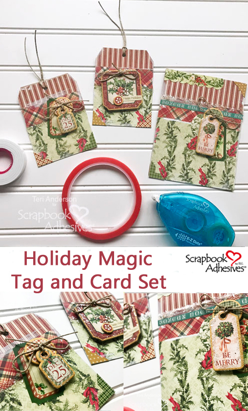 Holiday Magic Tag and Card Set by Teri Anderson for Scrapbook Adhesives by 3L Christmas Inspiration Week with Graphic 45 Pinterest