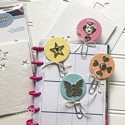 DIY Foiled Planner Clips by Teri Anderson for Scrapbook Adhesives by 3L 