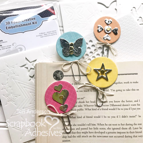 DIY Foiled Planner Clips by Teri Anderson for Scrapbook Adhesives by 3L 