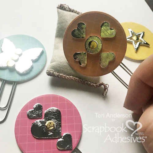 DIY Foiled Planner Clips by Teri Anderson for Scrapbook Adhesives by 3L 