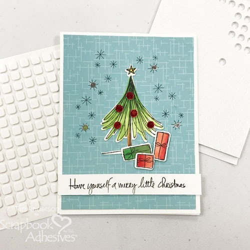 Foiled Christmas Tree Card by Teri Anderson for Scrapbook Adhesives by 3L