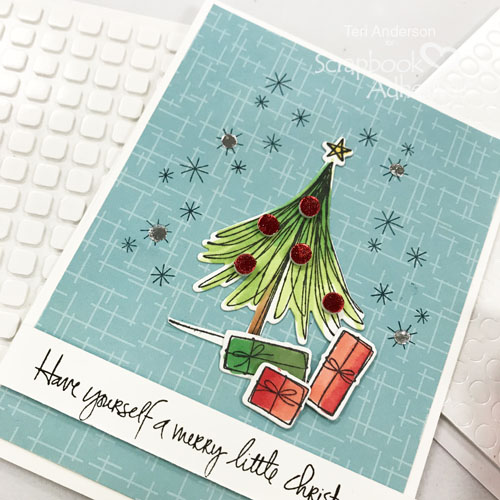 Foiled Christmas Tree Card by Teri Anderson for Scrapbook Adhesives by 3L