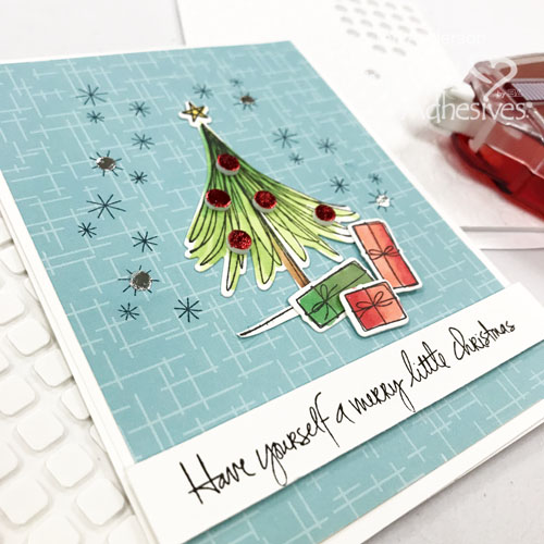 Foiled Christmas Tree Card by Teri Anderson for Scrapbook Adhesives by 3L