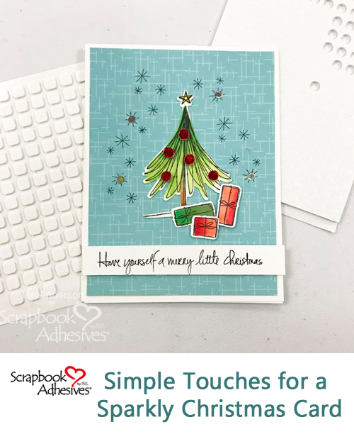 Foiled Christmas Tree Card by Teri Anderson for Scrapbook Adhesives by 3L Pinterest