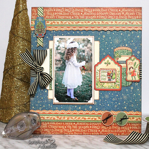 A Keepsake Holiday Scrapbook Page by Tracy McLennon for Scrapbook Adhesives by 3L Christmas Inspiration Week with Graphic 45