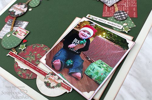 Holiday Wreath Layout by Tracy McLennon for Scrapbook Adhesives by 3L