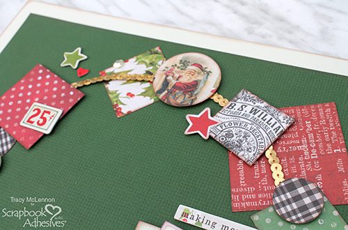 Holiday Wreath Layout by Tracy McLennon for Scrapbook Adhesives by 3L