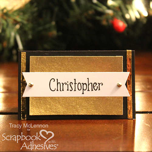 Quick and Easy Christmas Place Cards by Tracy McLennon for Scrapbook Adhesives by 3L