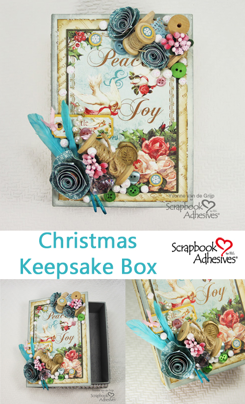 Christmas Keepsake Box by Yvonne van de Grijp for Scrapbook Adhesives by 3L Christmas Inspiration Week with Graphic 45 Pinterest 