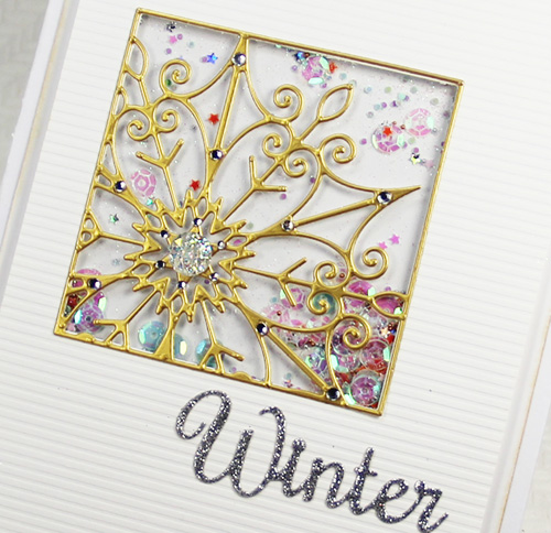 Winter Shaker Card by Yvonne van de Grijp for Scrapbook Adhesives by 3L