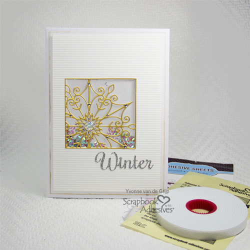 Winter Shaker Card by Yvonne van de Grijp for Scrapbook Adhesives by 3L