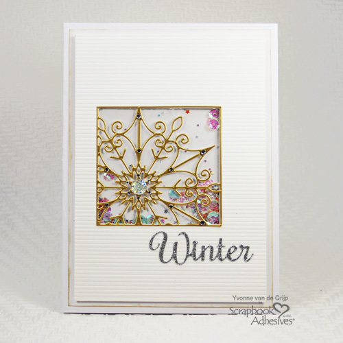 Winter Shaker Card by Yvonne van de Grijp for Scrapbook Adhesives by 3L