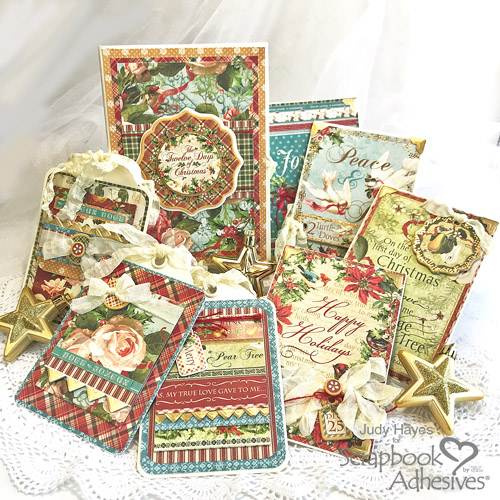 12 Days of Christmas Box, Cards and Tags by Judy Hayes for Scrapbook Adhesives by 3L Christmas Inspiration Wk w Graphic 45
