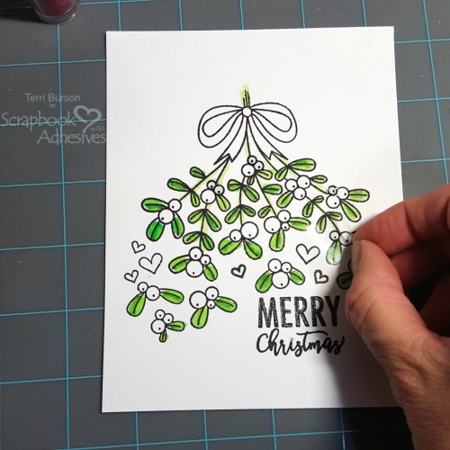 Decorative Stamped Christmas Card by Terri Burson for Scrapbook Adhesives by 3L