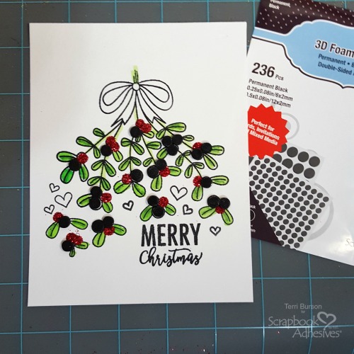 Decorative Stamped Christmas Card by Terri Burson for Scrapbook Adhesives by 3L