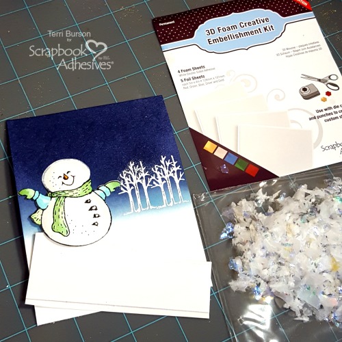 Snow Flurry Card by Terri Burson for Scrapbook Adhesives by 3L