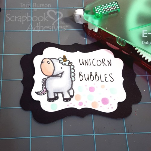 DIY Unicorn Bubble Bath and Label by Terri Burson for Scrapbook Adhesives by 3L
