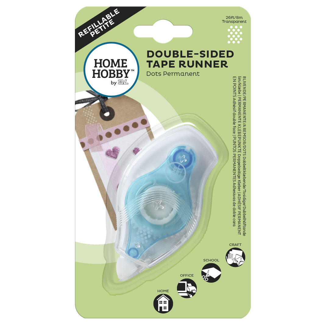 Double-Sided Tape Runner Petite Refillable Dots Permanent Adhesive
