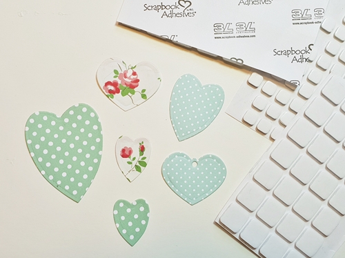 Scrapbook adhesives 3D Foam Hearts, 48 pcs heart shaped foam for