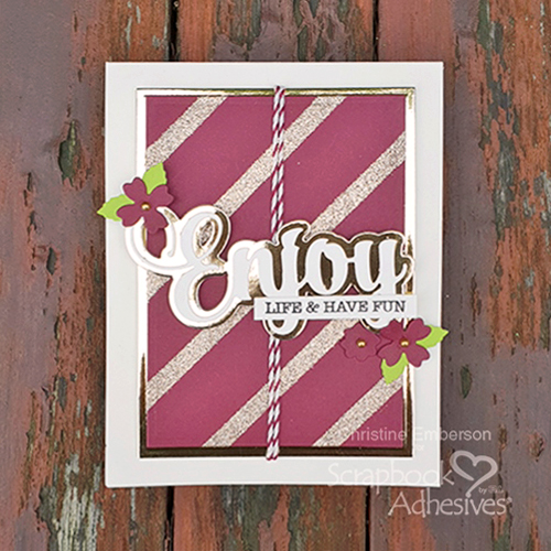 DIY Gold Background Tutorial by Christine Emberson for Scrapbook Adhesives by 3L