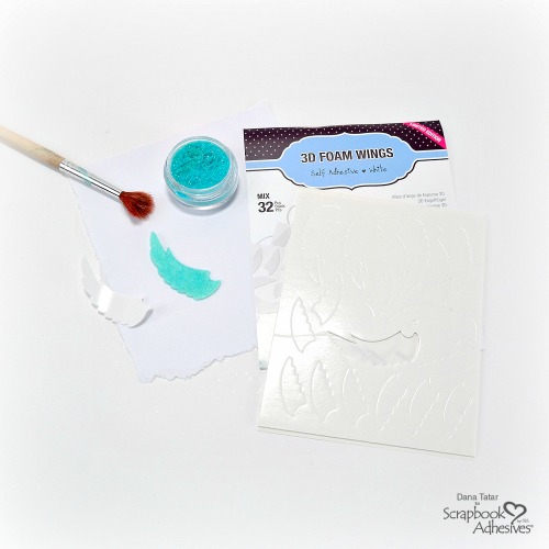 Cross-Stitch Art with 3D Foam Circles Negatives by Dana Tatar for Scrapbook Adhesives by 3L