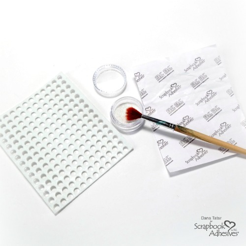 Cross-Stitch Art with 3D Foam Circles Negatives by Dana Tatar for Scrapbook Adhesives by 3L