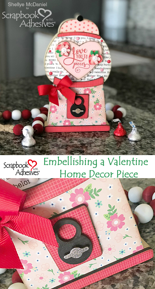 Valentine Home Decor by Shellye McDaniel for Scrapbook Adhesives by 3L Pinterest