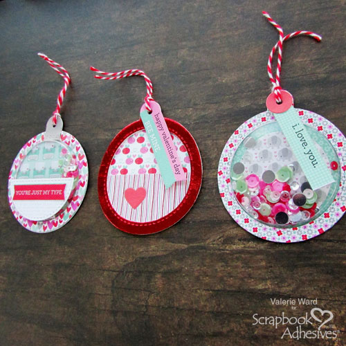A Trio of Valentine's Day Tags by Valerie Ward for Scrapbook Adhesives by 3L