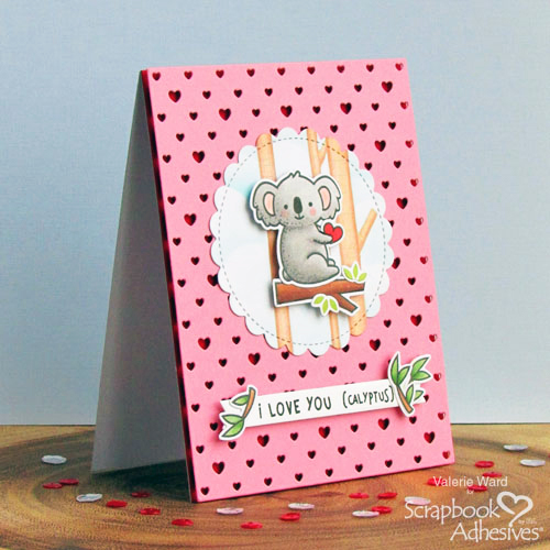 Koala Valentine's Day Card by Valerie Ward for Scrapbook Adhesives by 3L