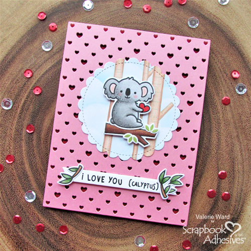 Koala Valentine's Day Card by Valerie Ward for Scrapbook Adhesives by 3L