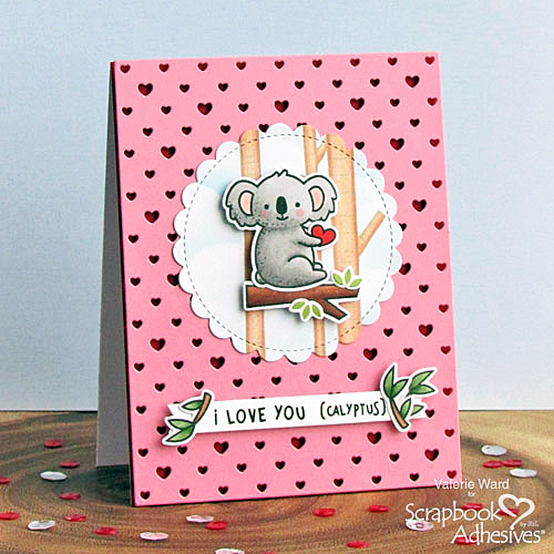 Koala Valentine's Day Card by Valerie Ward for Scrapbook Adhesives by 3L