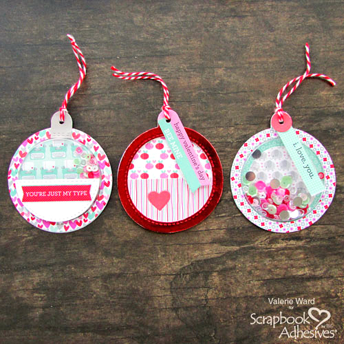 A Trio of Valentine's Day Tags by Valerie Ward for Scrapbook Adhesives by 3L