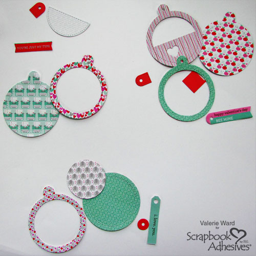 A Trio of Valentine's Day Tags by Valerie Ward for Scrapbook Adhesives by 3L