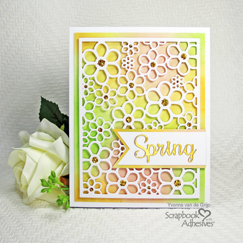 Dimensional Spring Card Tutorial by Yvonne van de Grijp for Scrapbook Adhesives by 3L