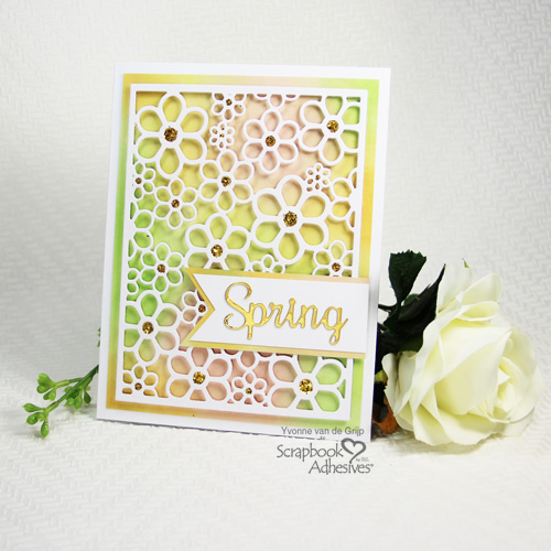 Dimensional Spring Card Tutorial by Yvonne van de Grijp for Scrapbook Adhesives by 3L