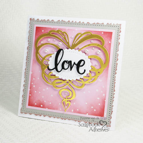 Dimensional Valentine Card…with Love! by Yvonne van de Grijp for Scrapbook Adhesives by 3L