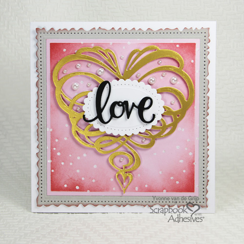 Dimensional Valentine Card…with Love! by Yvonne van de Grijp for Scrapbook Adhesives by 3L