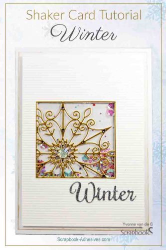 Winter Shaker Card by Yvonne van de Grijp for Scrapbook Adhesives by 3L