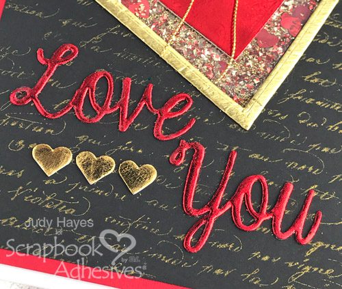 DIY Heart Shaker Card Tutorial by Judy Hayes for Scrapbook Adhesives by 3L