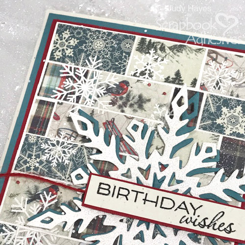 Quilt Inspired Snowflake Birthday Card by Judy Hayes for Scrapbook Adhesives by 3L