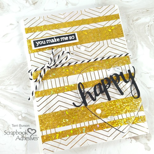 Masculine Foil Striped Valentine by Terri Burson for Scrapbook Adhesives by 3L